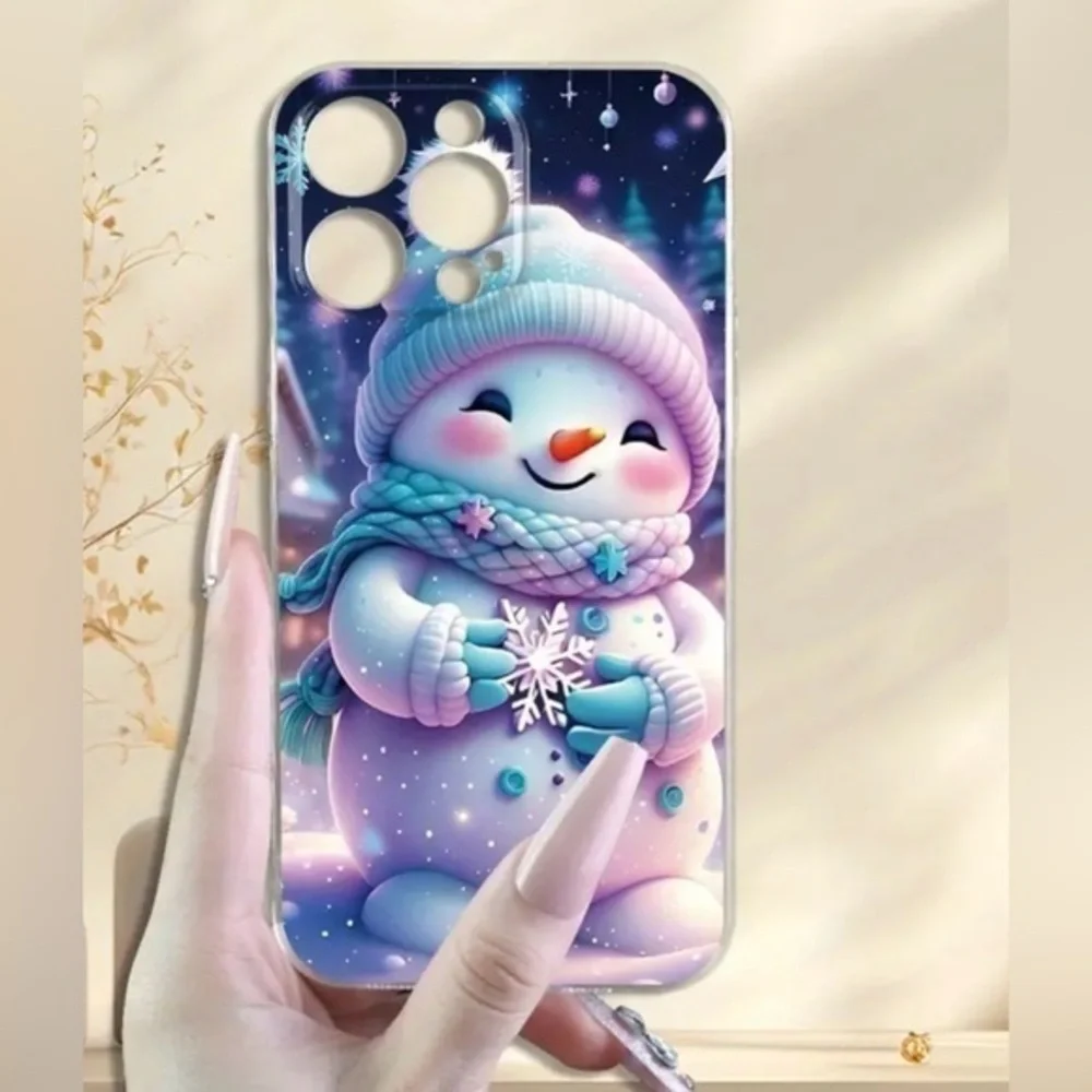 IPhone 14 Max Pro Snowman Cell Phone Case NWT